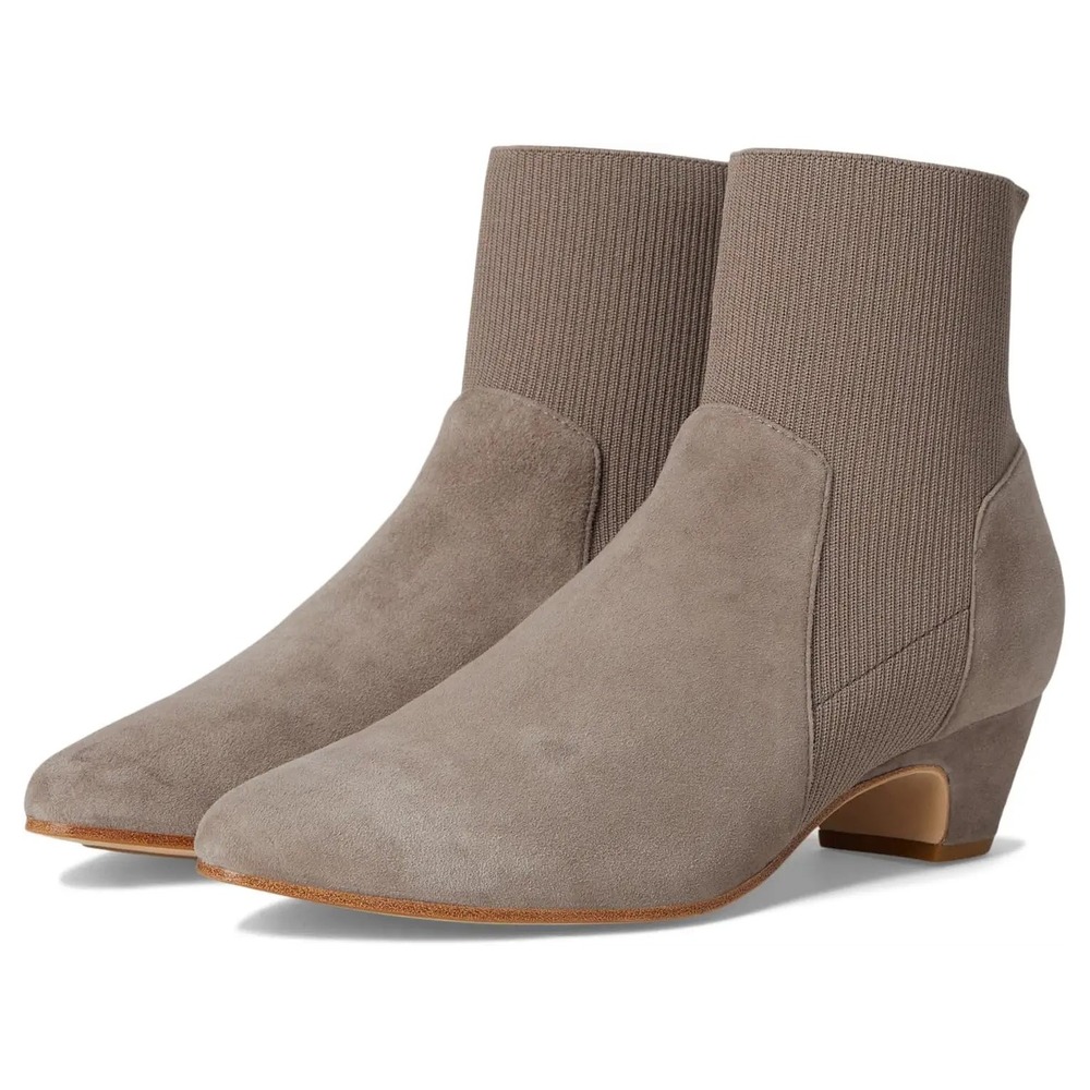 NWOB Eileen Fisher Muzy Suede Booties in Earth Gray Size 8